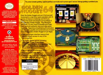 Golden Nugget 64 (USA) box cover back